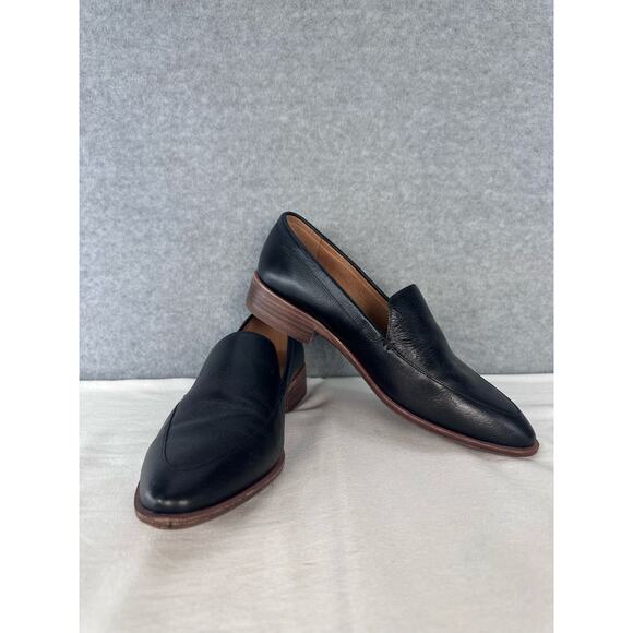 Madewell Women's sz 9.5 Frances Loafer Black Leather Classic Old Money Comfort - Picture 2 of 11